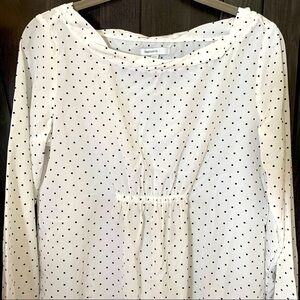 GAP Maternity boat neck polka dot long sleeve top